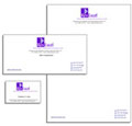 Stationery pack with single sided business cards
