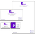 Stationery pack with double sided business cards